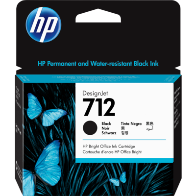 HP 712 80ml Black  Ink