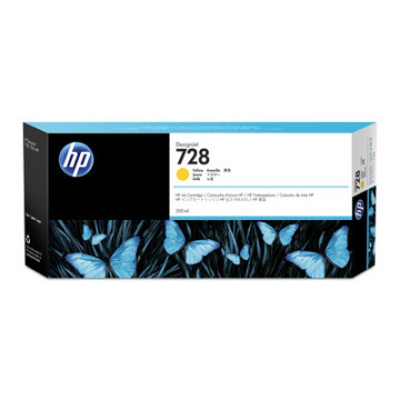 HP 728 300ml Ink Yellow