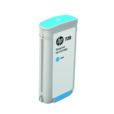 HP 728 130ml Ink Cyan