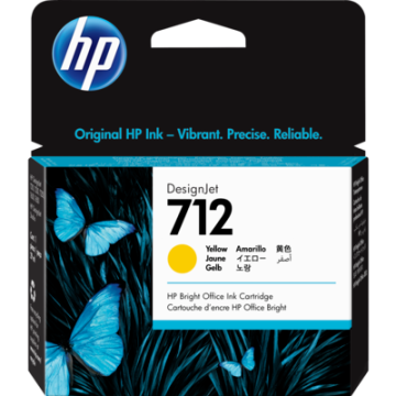 HP 712 29ml Ink Yellow