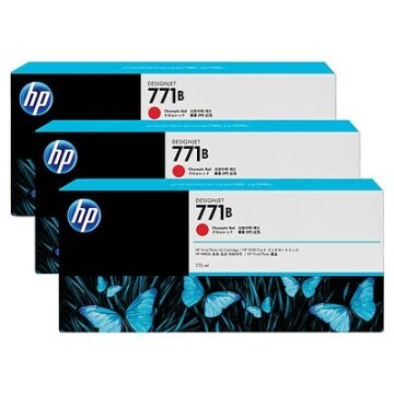 HP 774 775ml Ink 3 Pack Chromatic Red