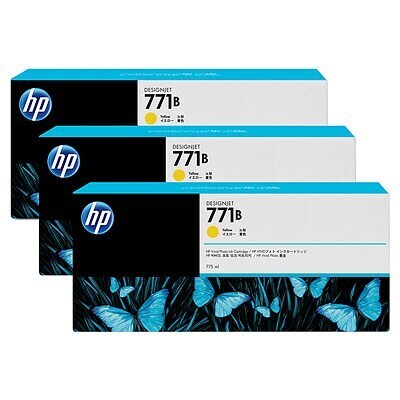 HP 771B 775ml Ink 3 Pack Yellow