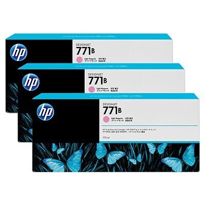 HP 771B 775ml Ink 3 Pack Light Magenta