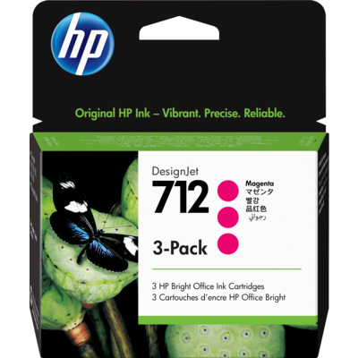 HP 712 29ml Ink - 3 Pack Magenta