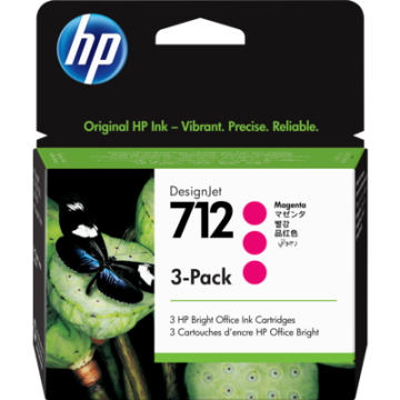 HP 712 29ml Ink - 3 Pack Magenta